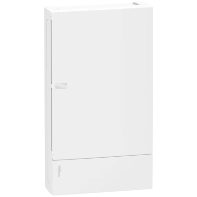 Enclosure, Resi9 MP, surface mounting, 3 rows of 12 modules, IP40, white door, 1 earth + 1 neutral t