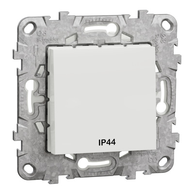 Intrerupator IP44+suport fixare, alb