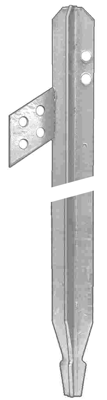 Electrod imp. zincat, tip cruce, 50x50x3 mm, banda lat. 4xØ13mm, L-3 m