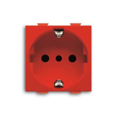 Socket-outlet2P+E.16A.P30type.red