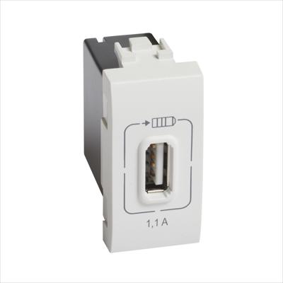 Priza incarcator USB, 1,1A, 1m, alba