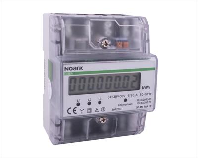  Contor de energie 3-pol, 4-module, prin transformator de curent, 1-tarif, afișaj LCD