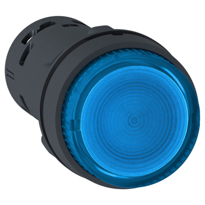Buton iluminat LED,albastru,120V,1ND