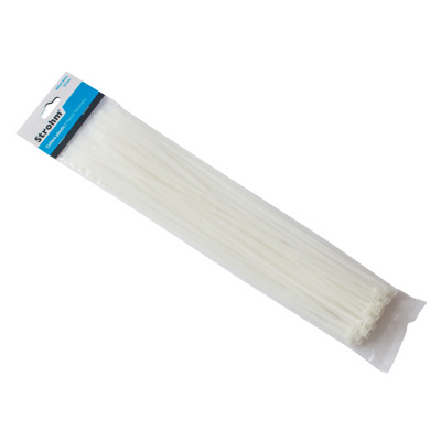 Strohm Colier plastic 300X3.6, alb, 50 buc.