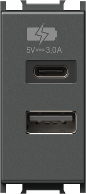 Modul Incarcator USB 5V 3,0A 1 antracit