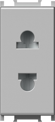 Modul Priză S. EURO 1M 16A ST IP20 Argintiu