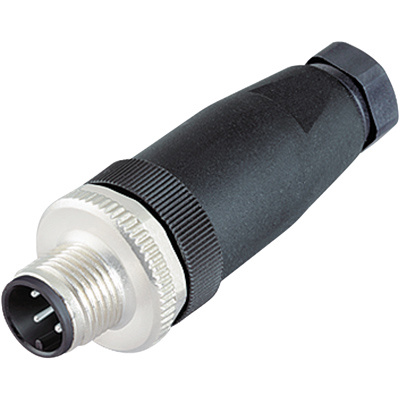 Round plug, pin, straight, M12, 0.14 mm², 0.5 mm², 6-8 mm, Number of poles: 5, Shield connection: No