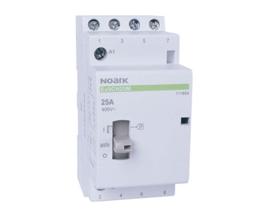 Contactor modular si cu comutare manuala , 25A , 220-240V AC, 4 NC contacte
