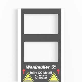 Inlay (device marking), Marker type: CC-M 58/35, Version: Holder for 10 signs