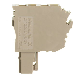 Plug (terminal), Plug-in connection, 2.5 mm², 500 V, 24 A, Number of poles: 2, dark beige