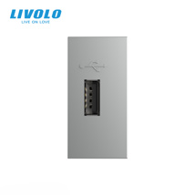 Livolo Modul priza USB tip A, 1M, argintiu