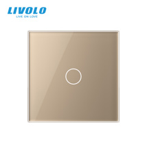 LIVOLO Panou sticla pentru intrerupator simplu, gold (1 circuit)