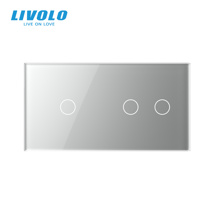Livolo Panou sticla pentru intrerupator simplu + dublu (3 circuite)