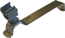 Suport conductor pentru acoperişuri din ţiglă, unghiular, Rd 8-10, 140mm, clema plastic