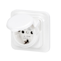 FLUSH MOUNTING RCD SAFETY SOCKET-OUTLET - 16A 0,03mA IP44