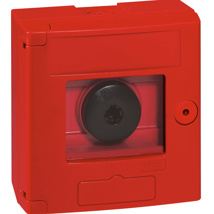 Break glass emergency box-2 position-surface mounting-IP 44-red box without LED
