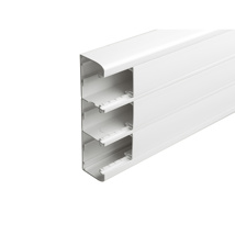 Snap-on trunking - 3 compartment - 50x180 - with 3 covers 45 mm - 2 m - white