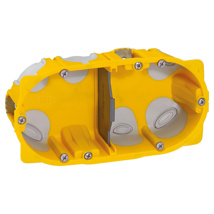 Flush mounting box EcoBatibox - 2 gang depth 40 mm - dry partitions