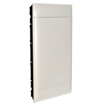 LEGRAND 3X12M FLUSH CABINET WHITE DOOR E+N TERMINAL BLOCK FOR MASONRY WALL