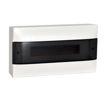 LEGRAND 1X18M SURFACE CABINET SMOKED DOOR WITHOUT TERMINAL BLOCK