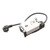 Incara Multilink 4 module finisaj alb cu 1x Priza 2P+T, 1x USB A+C albe, cablu 2m + stecar 2P+T