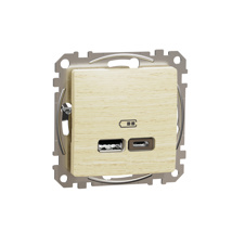 Sedna Elements, Priza incarcare USB A+C 2,4A, lemn