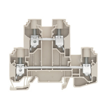 Multi-tier modular terminal, Screw connection, 10 mm², 800 V, 57 A, Number of levels: 2, dark beige