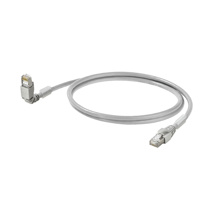 Ethernet Patchcable, RJ45 IP 20, RJ45 IP 20, Angled 90°, Number of poles: 8