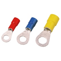 Crimp cable lug for CU-conductor, M 4, 1 mm², 0.5 mm² - 1 mm², Insulation: Available, red