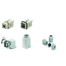 Industrial connectors (set), Series: HA, Screw connection, Size: 1, Number of poles: 4
