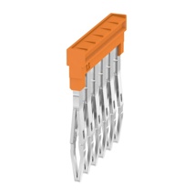 Cross-connector (terminal), Number of poles: 6, Pitch in mm: 3.50, Insulated: Yes, 17.5 A, orange