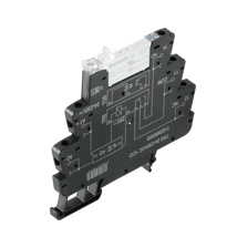 Relay module, 24…230 V UC ±10 %, Green LED, 250 V AC, 6 A, Screw connection,