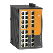 Network switch (unmanaged), unmanaged, FastEthernet, Number of ports: 24x RJ45, -40 °C...75 °C, IP30