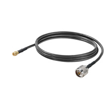 Antenna cable, Connection 1:, N male, Connection 2:, RP-SMA male, Length: 3 mm