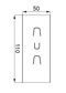 Baza profil C cu izolator vibratii cauciuc PCSBV  1,2 mm