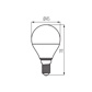 IQ-LED G45E14 5,5W-WW *LAMPA LED